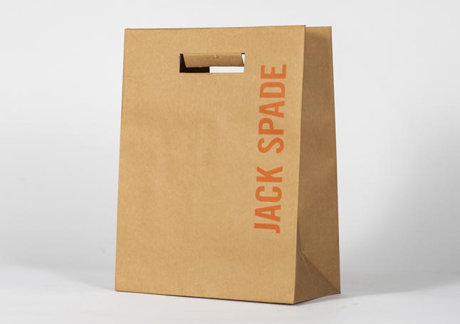 custom imprinted paper euro tote bags with diecut handles