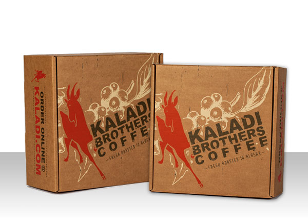 branded shipping boxes kaladi bros coffee