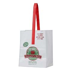 Custom Produce Apple Bags White Kraft