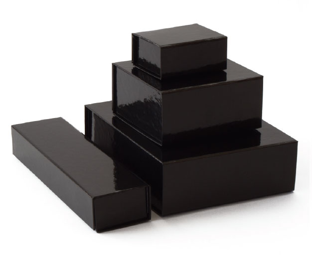Magnetic Folding Boxes Black 2 58 W X 2 L X 1 316 H
